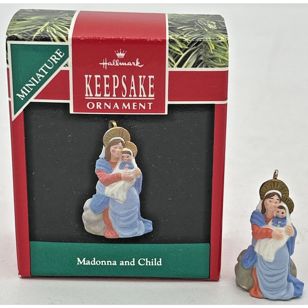 1990 Hallmark Madonna and Child Miniature Keepsake Ornamentโ SKU U232